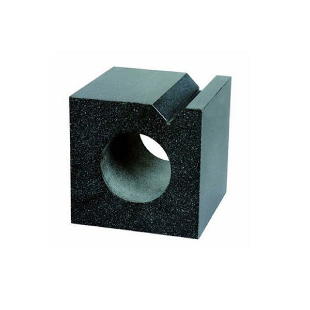 İnsize 200X200X200mm Granit Kare Gönye, V Kanallı