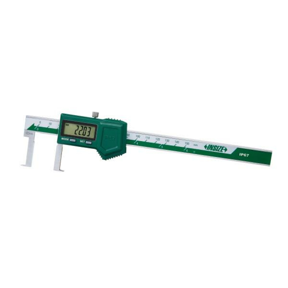 İnsize 22-150mm/0,87-6" Dijital Kumpas Düz Uçlu İç Kanal Kumpası (Ip67, Bilgi Çıkışsız), Hassasiyet: 0.01mm/0.0005"