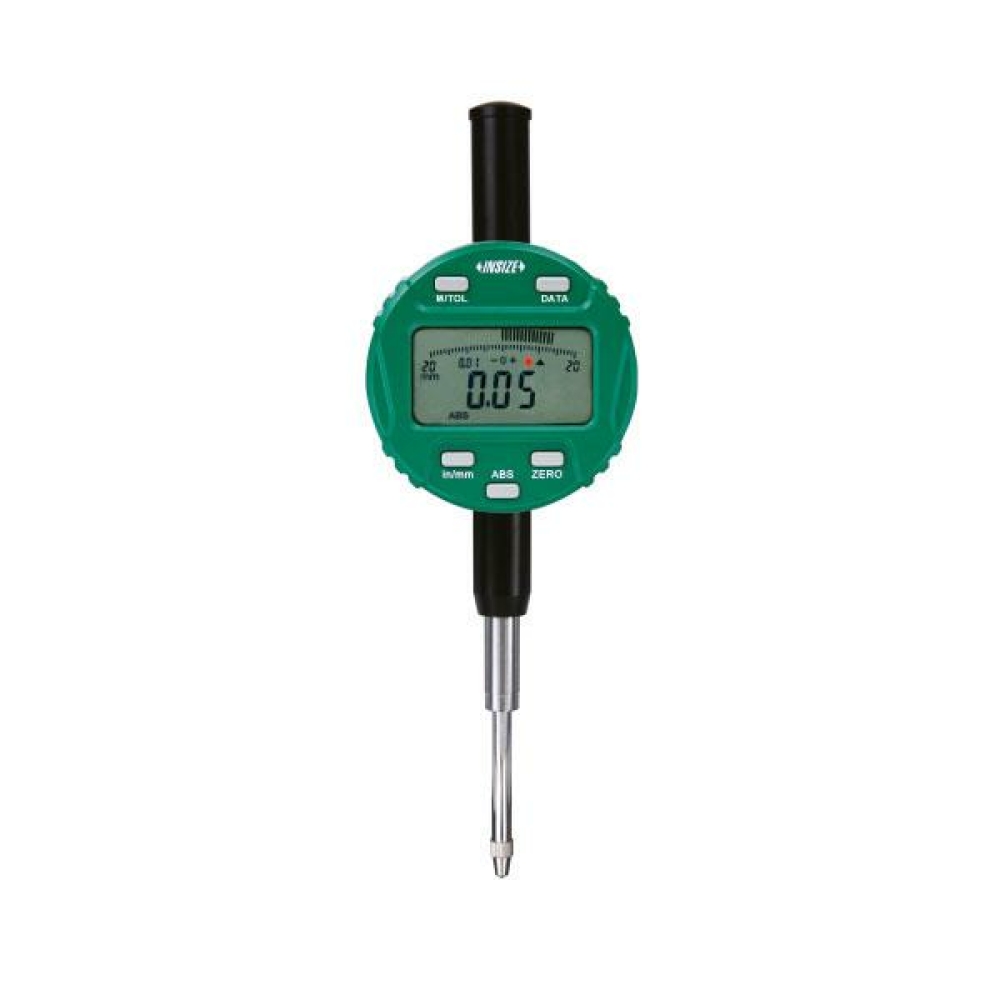 İnsize 25,4mm/1" Dijital Komparatör Saati (Veri Aktarma Tuşlu Ve Işıklı Uyarı, Düz Kapak), Hassasiyet: 0.01mm/0.0005"