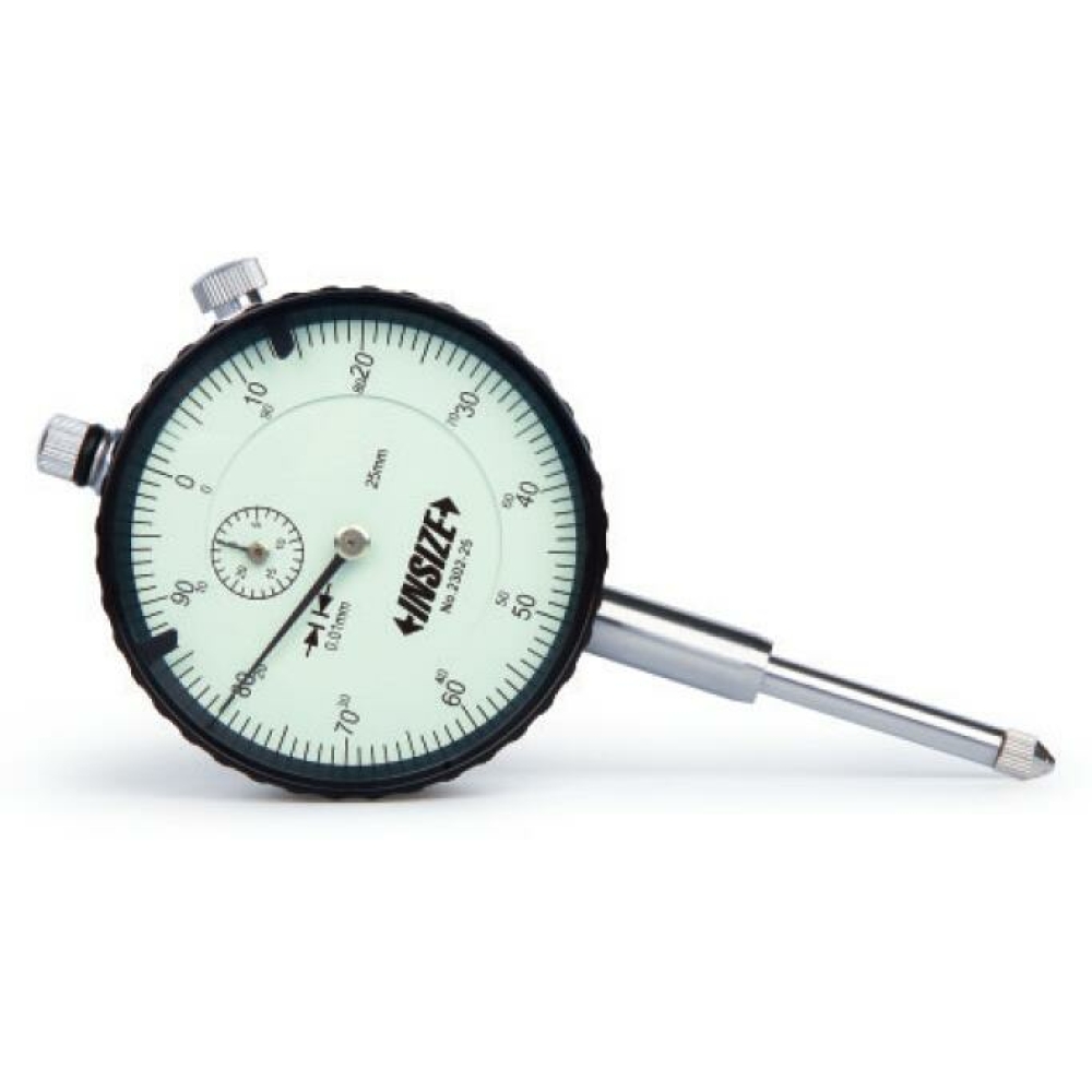 İnsize 25mm Komparatör Saati, Kulaklı Kapak, Hassasiyet: 0.01mm