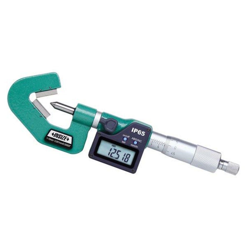 İnsize 5-20mm/0,2-0,8” Dijital V Ağızlı Mikrometre 3 Ağızlı, Hassasiyet: 0.001mm/0.00005"