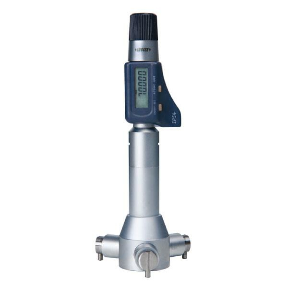 İnsize 70-100mm Dijital Geniş Ölçü Aralıklı Üç Ayaklı Mikrometre, Mastarı İle, Hassasiyet: 0.001mm/0.00005"