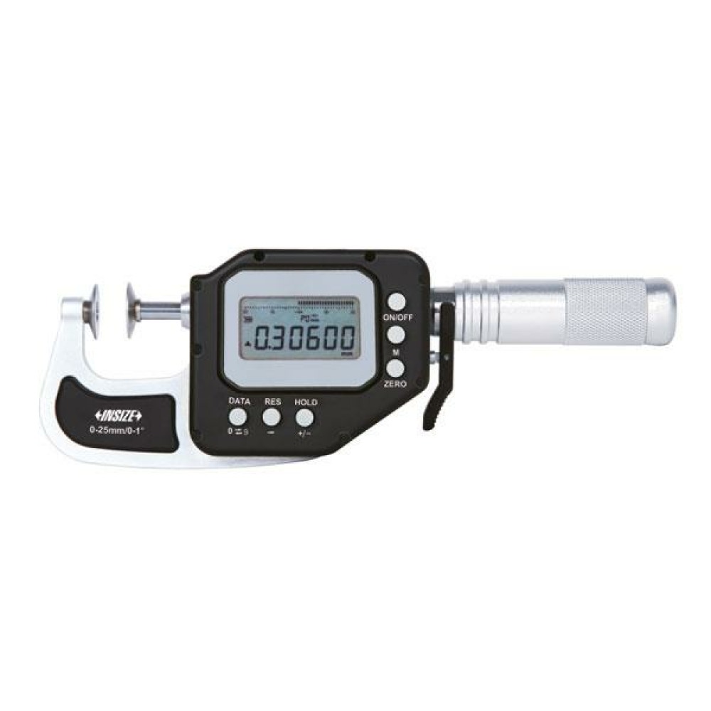 İnsize 75-100mm/3-3,95" Yüksek, Hassasiyet:li Dijital Disk Mikrometresi Ve Pasometre, Hassasiyet: 0.0002mm/0.00001"