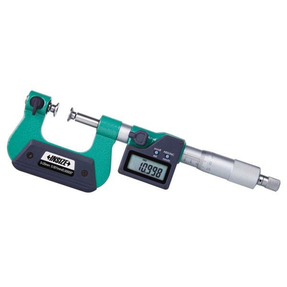 İnsize 75-100mm/3-4" Dijital Değiştirilebilir Uçlu Mikrometre, Hassasiyet: 0.001mm/0.00005"