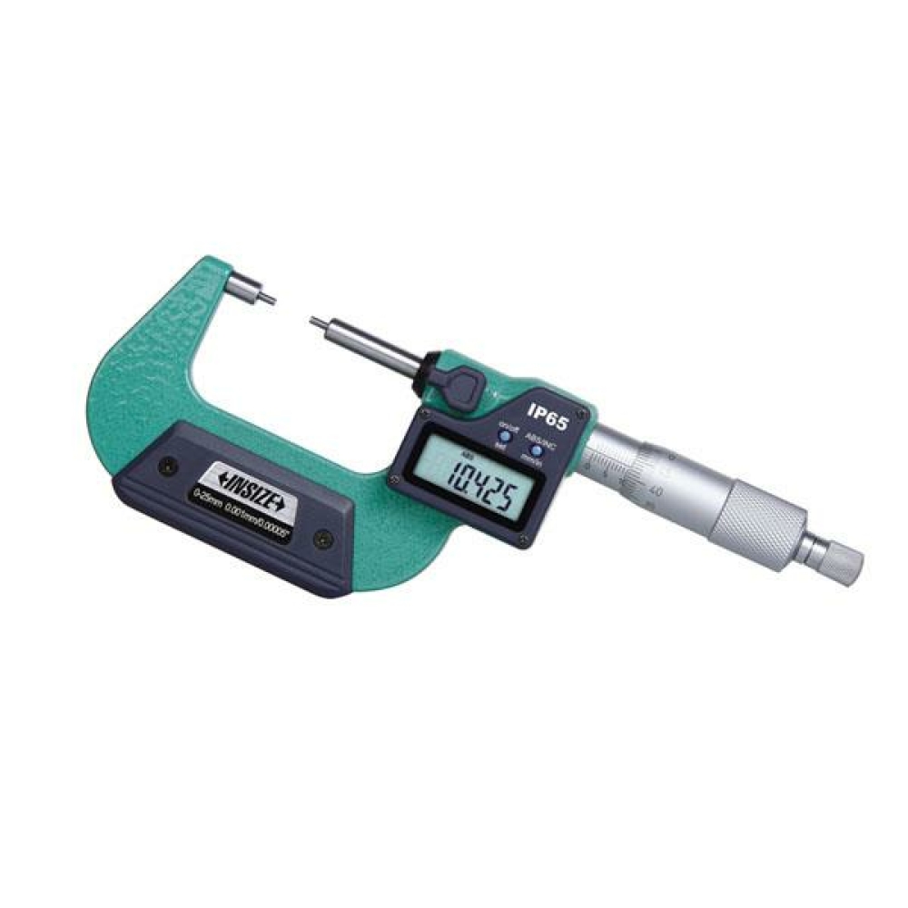 İnsize 75-100mm/3-4" Dijital Mikrometre Kademeli Ölçüm Uçlu 2X5mm, Hassasiyet: 0.001mm