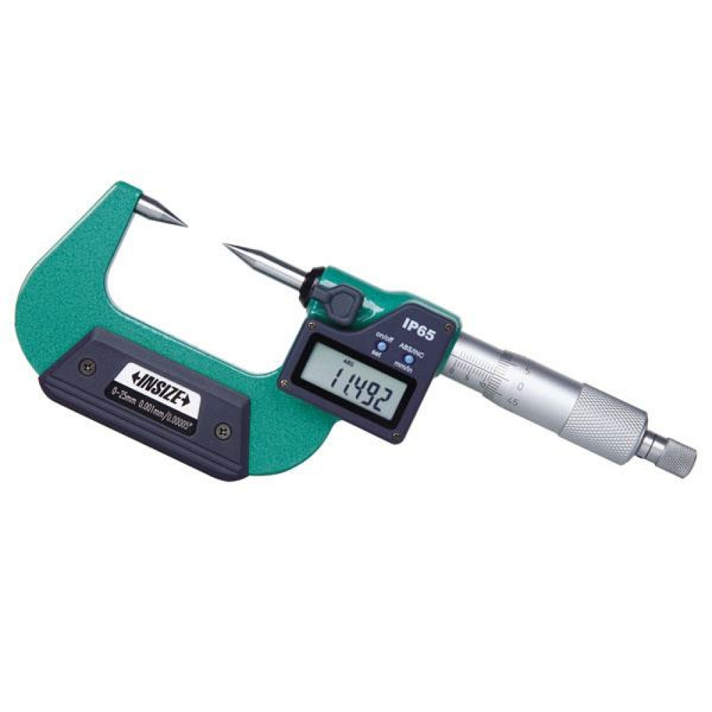İnsize 75-100mm/3-4" Dijital Mikrometre - Sivri Uçlu (30 Derece), Hassasiyet: 0.001mm
