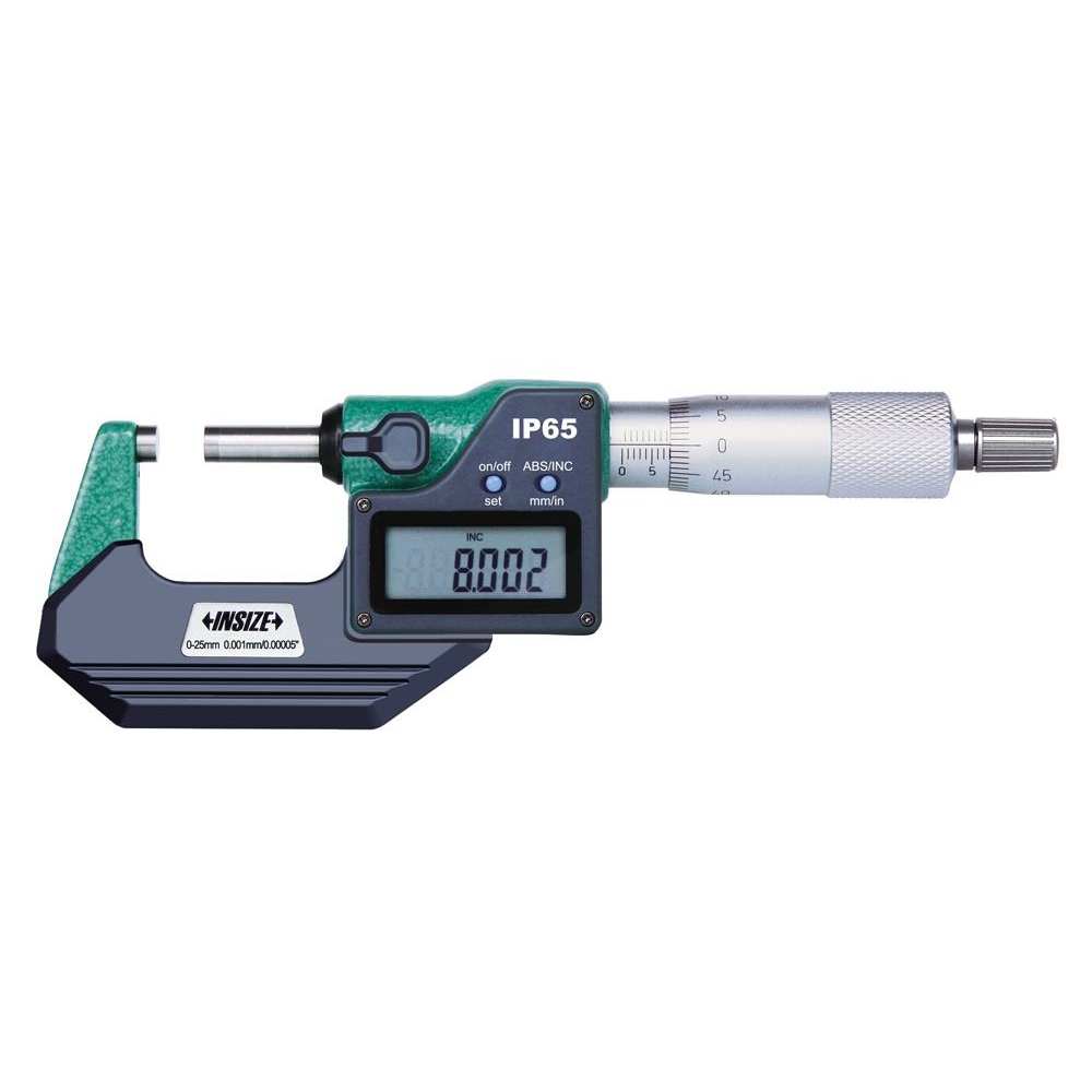 İnsize 75-100mm/3-4" Dijital Mikrometre Üç Tuşlu, Ip65 Korumalı Bilgi Çıkşlı, Hassasiyet: 0.001mm