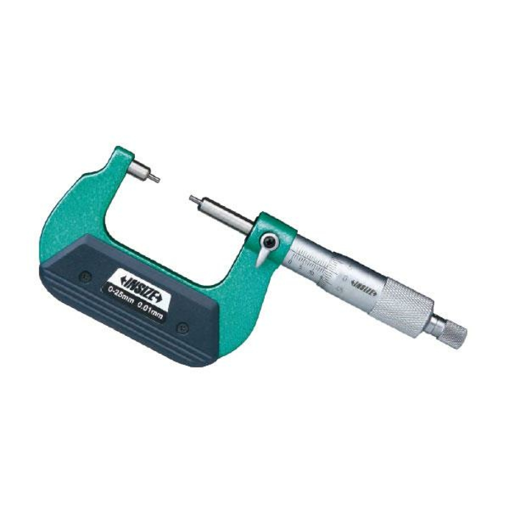 İnsize 75-100mm Mekanik Mikrometre Kademeli Ölçüm Uçlu 2X5mm, Hassasiyet: 0.01mm